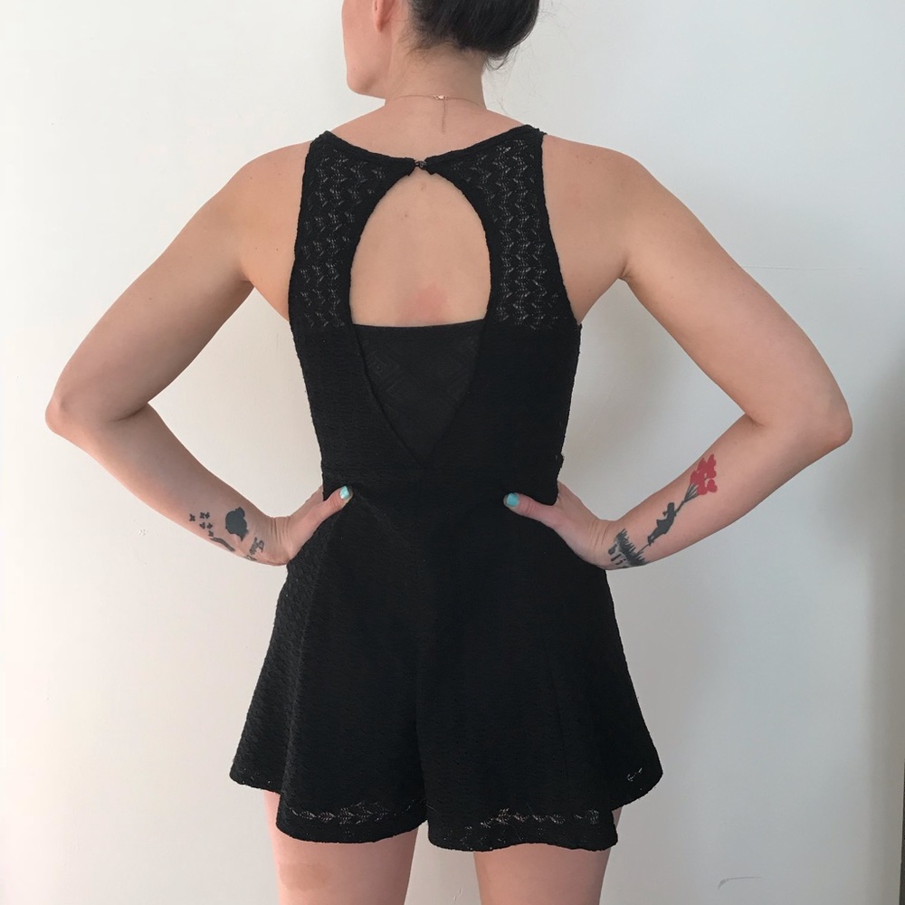 Black Lace Romper